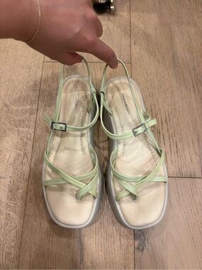 Vagabond Mint Green Strappy Platform Sandals